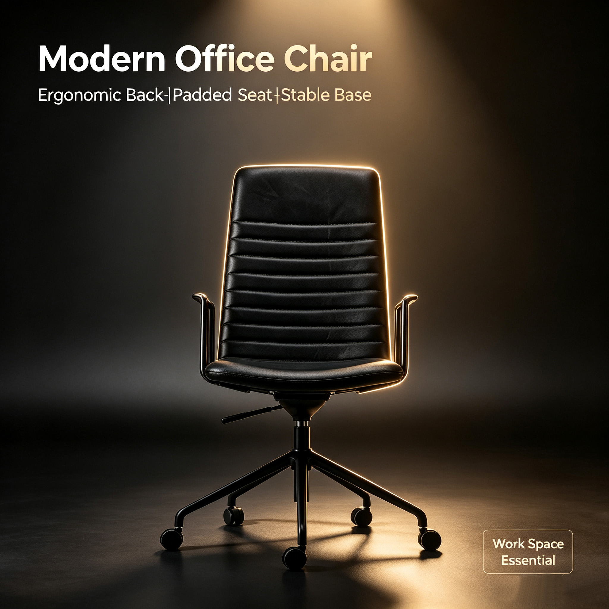 FS05-A横条绗缝大班椅-Modern High Back PU Leather Executive Office Chai