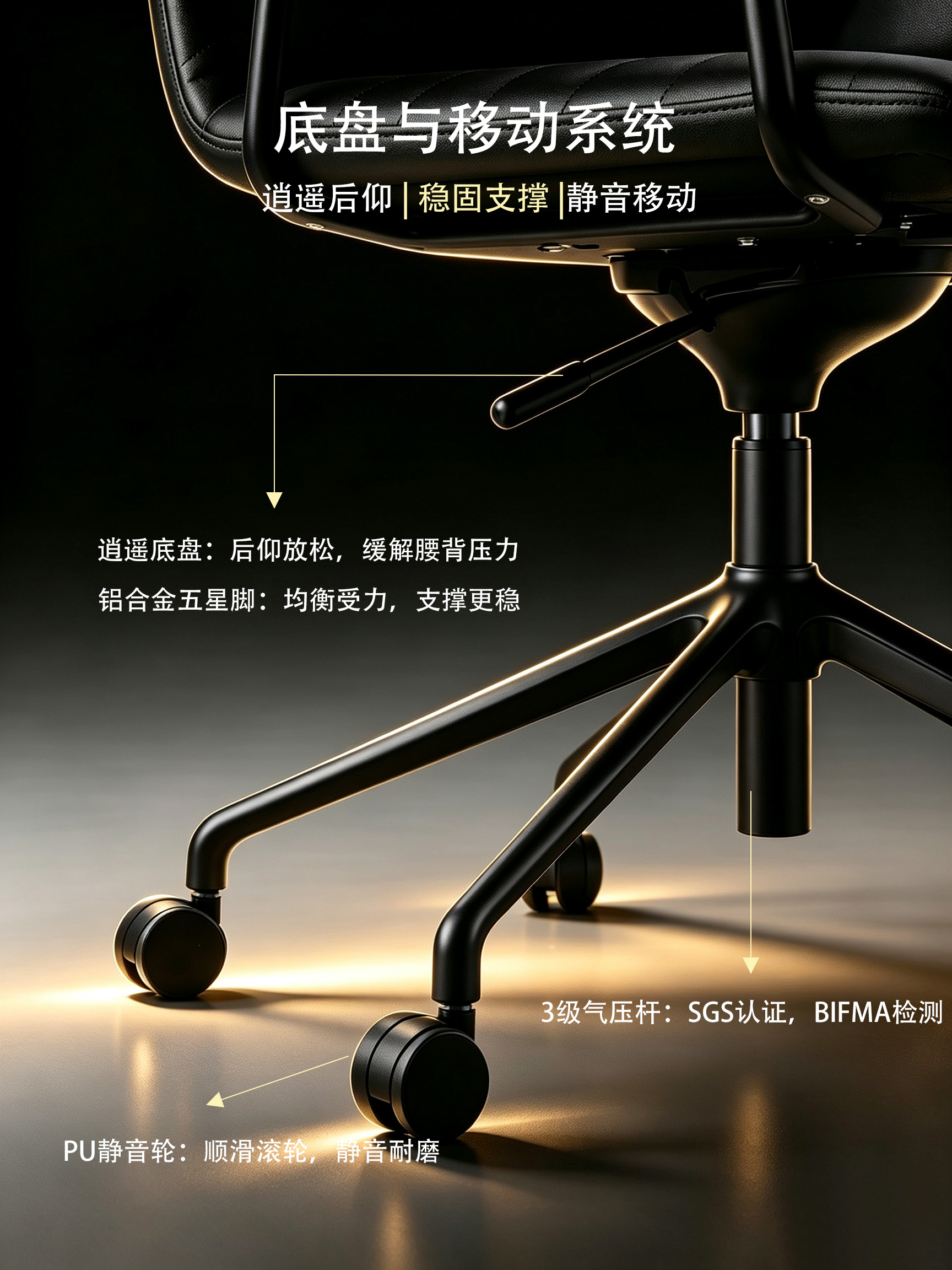 FS05-A横条绗缝大班椅-Modern High Back PU Leather Executive Office Chai